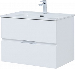 Aquanet Мебель для ванной Алвита New 70 2 ящика подвесная белая матовая – фотография-7
